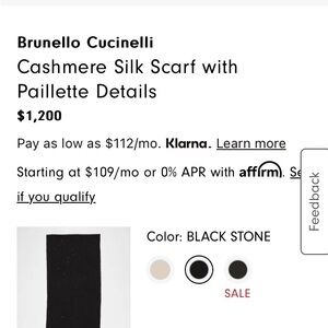 Brunello cucinelli navy blue silk scarf. Paillette details 
Medium length